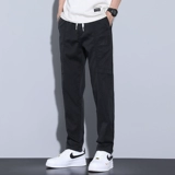 Летние тонкие штаны, универсальные спортивные джинсы для отдыха, свободный прямой крой