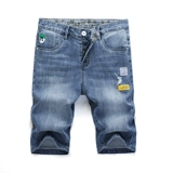 Джинсовая юбка, мужские летние тонкие шорты, эластичные штаны для отдыха, свободный прямой крой