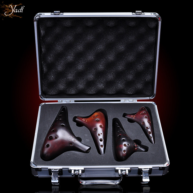 (yadi elegant) pottery flute twelve-hole fumigation four-piece set 4-piece set 12-hole pottery flute alto C treble CGF