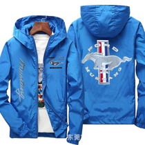 New Spring Autumn Mens Ford Mustang Hooded Jacket Casual Co