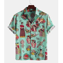 Summer Hawaiian Shirts For Men Hawaiian Mens Japanese Geisha