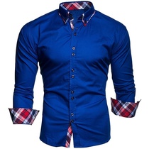 Classic Fit Casual Business Men Dress Shirt MenS Long Sleev