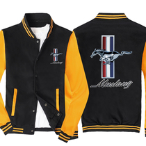 New Spring and Autumn Mens Baseball Jacket Mustang Logo No
