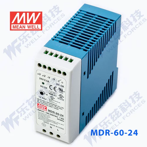 MDR-60-24 Taiwan Mingwei 60W24V Руководство типа рельса Переключатель.