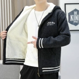 Кардиган, трикотажный бархатный свитер с молнией, демисезонная трендовая утепленная куртка, в корейском стиле