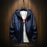 Мужская трендовая тонкая спортивная куртка для школьников с капюшоном, в корейском стиле, подходит для подростков, большой размер