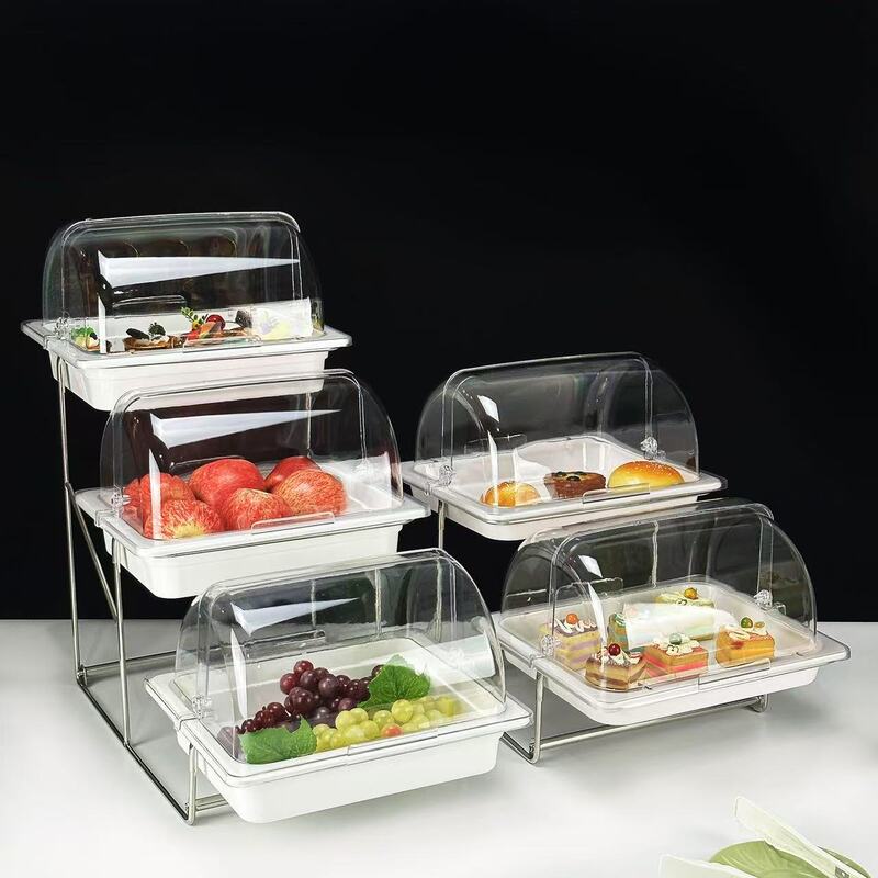 Buffet Display Stand Double-Layer Three-Layer Dessert Stand Bread Cake Tray Buffet Display Stand