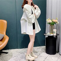 womens early autumn plus size doll collar cardigan thin sweatshirt womens 2022 new fat mm loose all match western style top