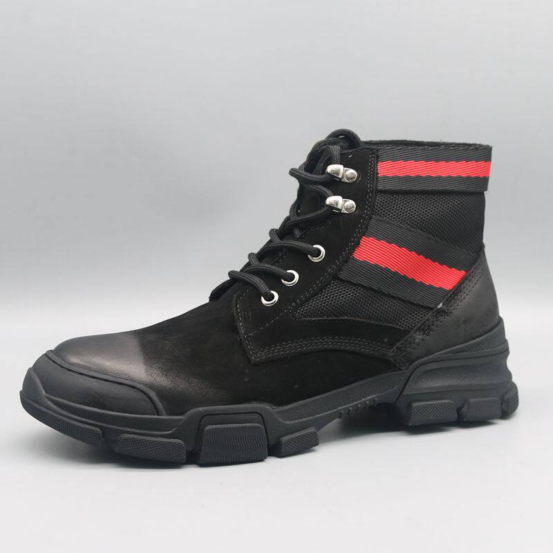 Pick up foreign trade single export leather men's boots thick bottom all-match comfortable British fashion Martin boots tooling boots