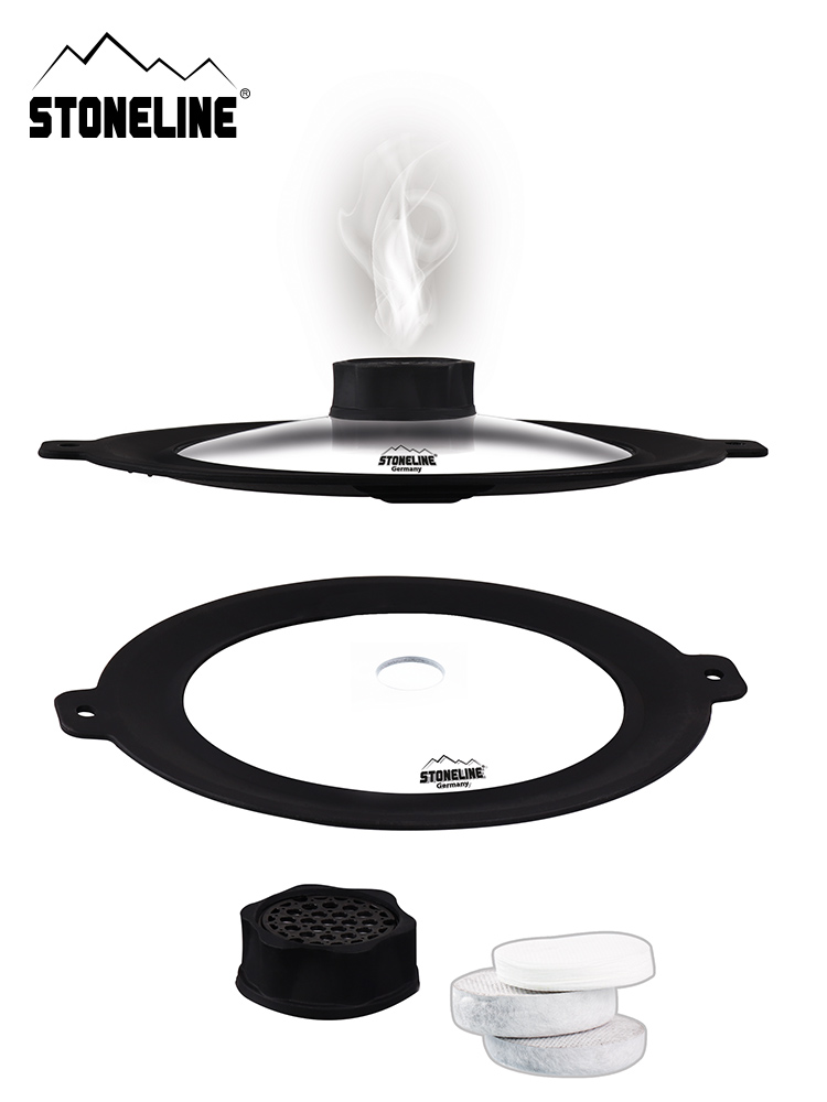 Germany stoneline24 26 28cm filter fume silicone pot cover Household wok cover universal