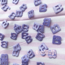 Mini letter cloth post 2 Yuan 40 Pink Purple Letters BB1x0 9cm Clothing Accessories Handmade Diy material