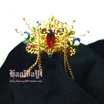 bjd doll va with a phoenix head crown ancient dress headwear retro hair accessories mini metal hand inlay person size