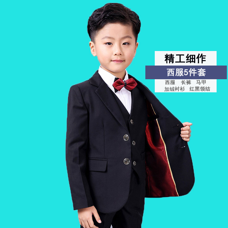 Fat Kids Suit 2019 New Boy chủ mặc một bộ đồ áo khoác nhỏ trong một chất béo bé trai lớn ăn mặc.