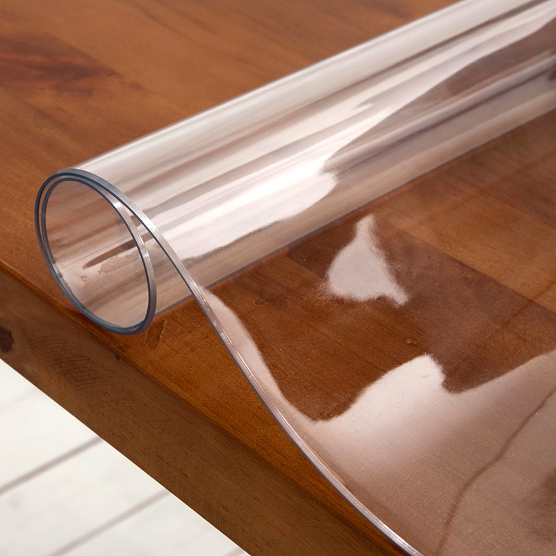 Transparent pvc tea table cloth soft plastic glass water crystal plate table dining cushion waterproof and grease-proof and anti-burn