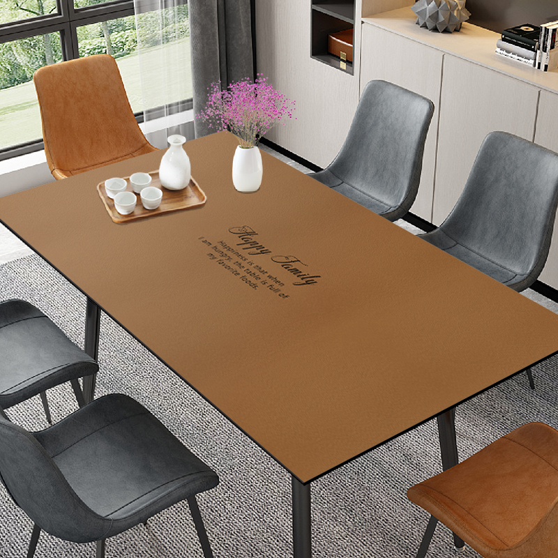 Leather table mat waterproof anti-oil light lavish pvc anti-burn table cushion free of washing table cloth customizable tea table mat table cloth