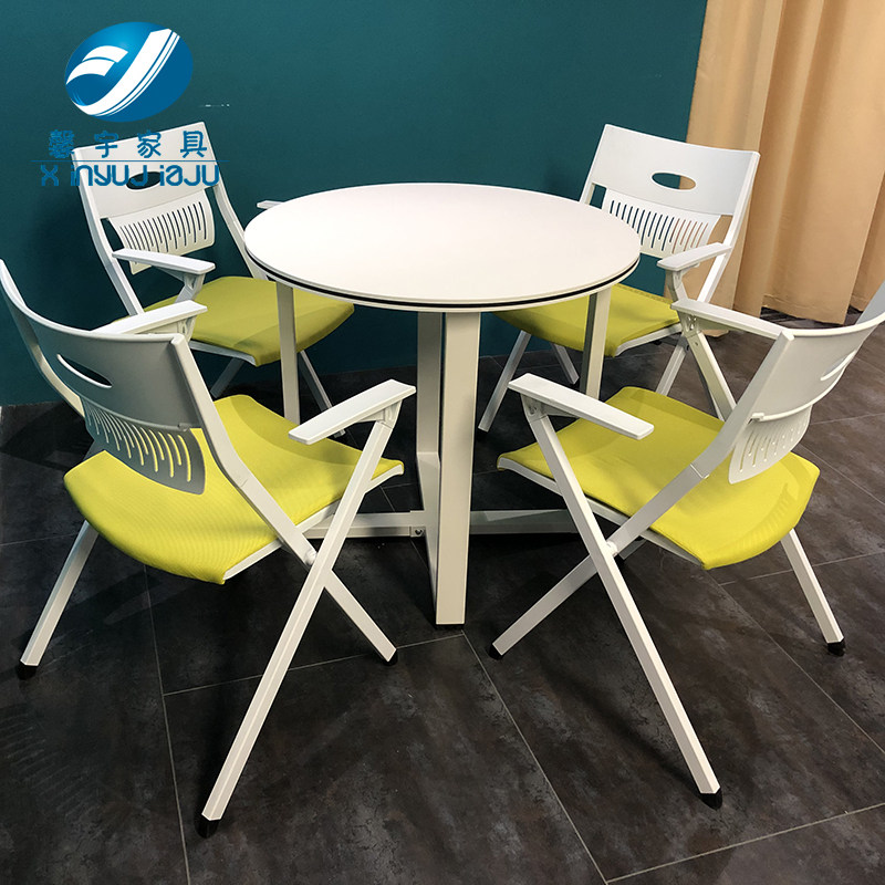 Customizable small 2 3 people bit reception desk negotiating small round table and chairs combination minimalist modern meeting table training table-Taobao
