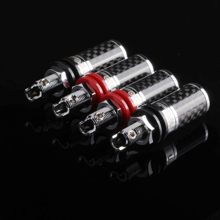 MCA 868-S-Rhifi fever carbon fiber speaker terminal Pure copper rhodium-plated shell speaker terminal