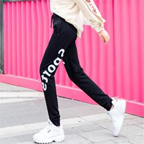 File Perelle 2022 Spring autumn new display slim Korean version of sports pants schoolgirl loose long pants slide for big codes