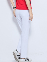 Phile Pei Lotte Summer Thin White Sports Pants Loose Straight Drum Long Pants Pure Color Net Version Women Pants Square Dance