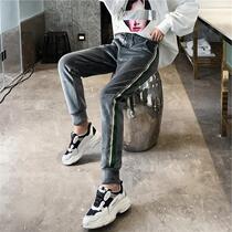 Phile Pei Lotte Winter Gold Velvet Sports Pants Woman Loose Double Face Suede Casual Pants Korean Version Plus Suede Thickened
