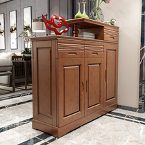 Solid wood shoe cabinet double-sided modern light luxury living room porch partition cabinet hall cabinet storage screen shoe cabinet home door