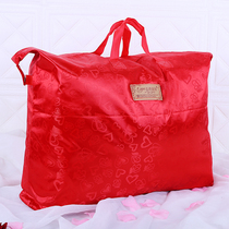 Wedding supplies dowry red storage bag wedding gift high-end family personality quilt packaging bag