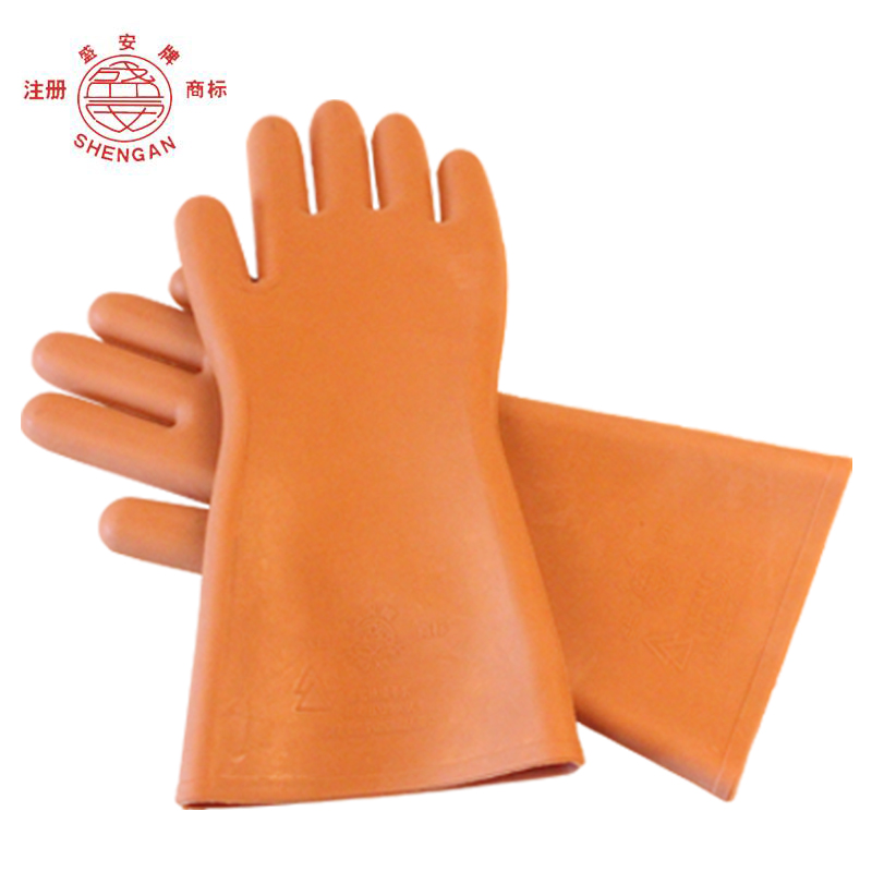 Sheng'an Card 12KV Insulation Gloves High Pressure Anti-Electric Gloves Electrician Live Operation Operation Rubber Labor Protection Gloves