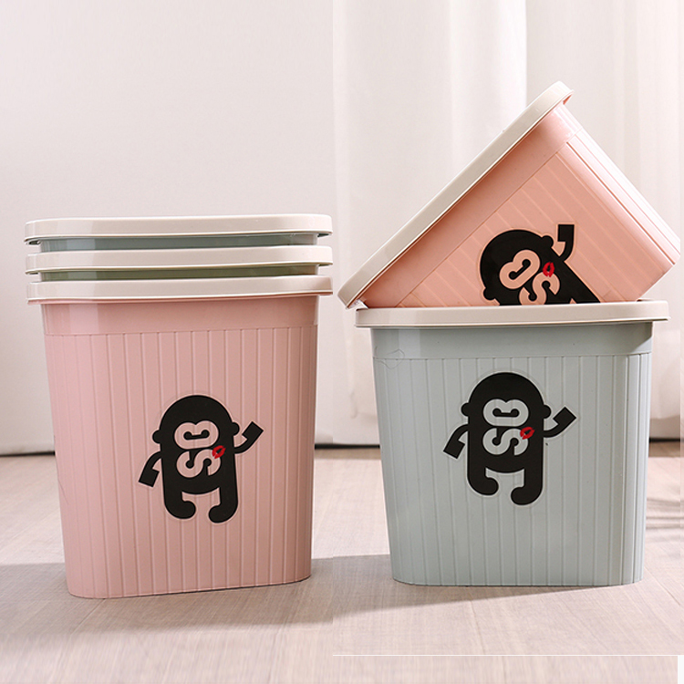 Garbage Can Home Large Creative Toilet Bedroom Living Room Kitchen No Cover Pressing Ring Simple Garbage Can In Northern Europe