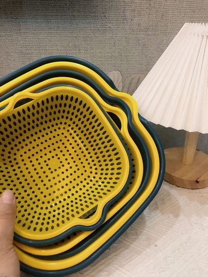 洗菜盆菜篮沥水篮厨房水果客厅茶几家用火锅塑料篮子果盘收纳神器