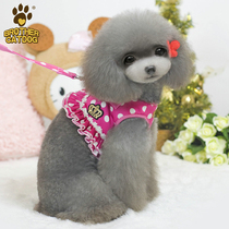 Dogs go out to pull rope small dogs Black teddy Puppy clothes autumn winter style Walking Dog Vest Type Chest Braces