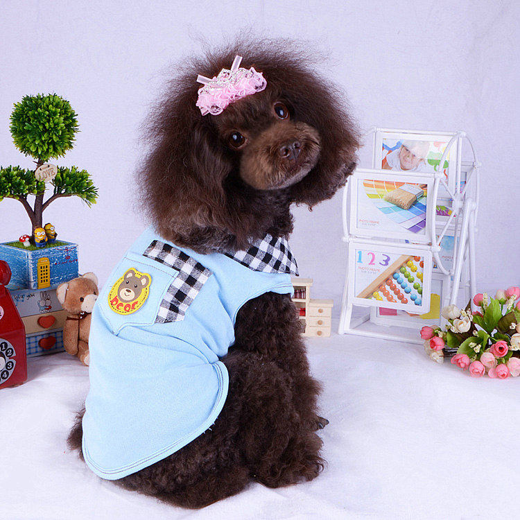 Dog Supplies Daquan Teddy Vest Cartoon Mini Casual Yellow Red Suitable for 20 Jin Dog Clothes