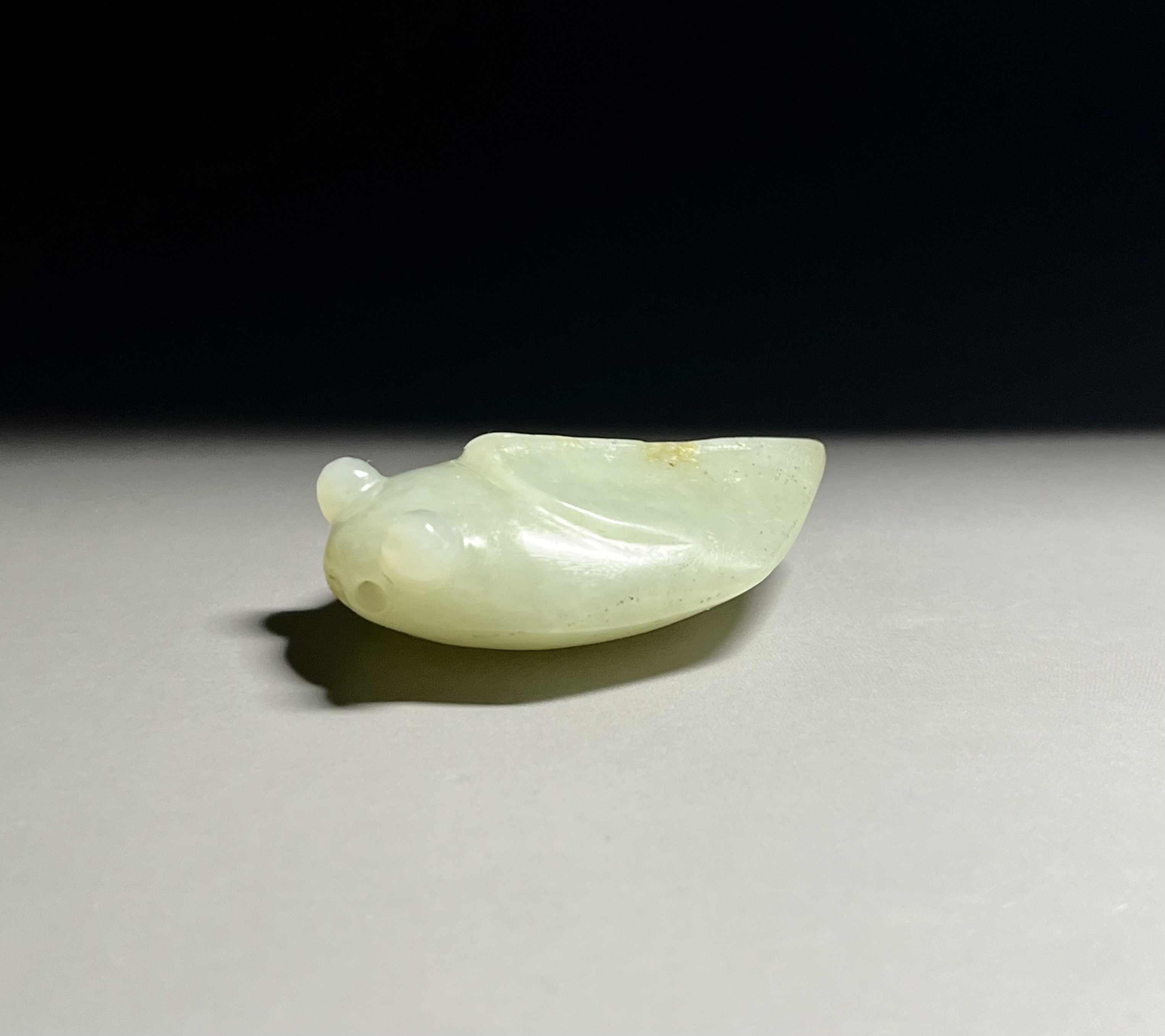 玉蝉瑪瑙根付 中華古玩 】 倣古葬玉 明～清朝期