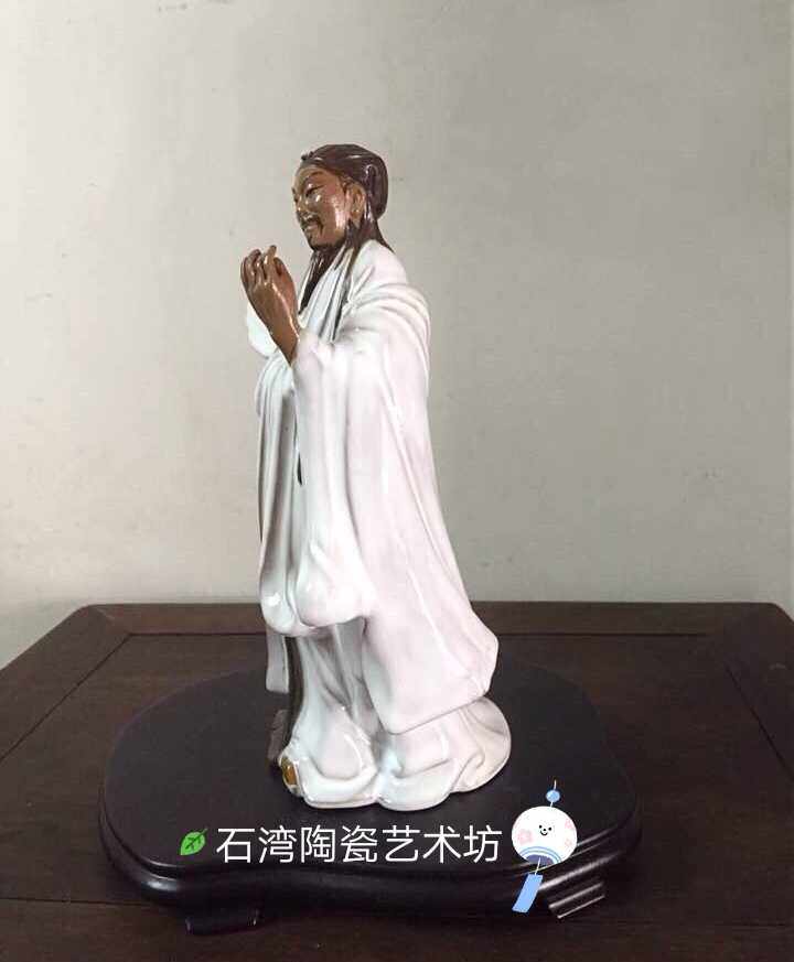 諸葛亮孔明 陶器製人形