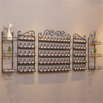 Boutique nail polish storage rack rack decoration cosmetic rack large capacity womens clothing shop suspension rack