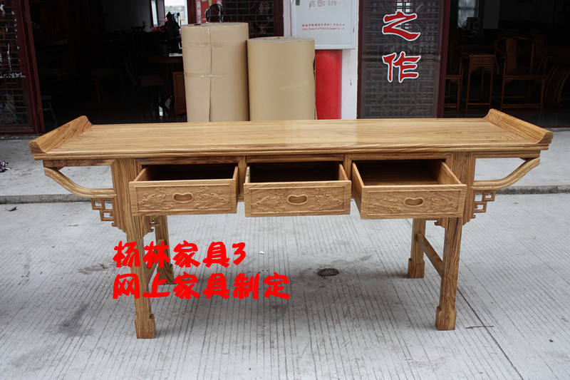 Đầu gỗ hồng mộc Châu Phi đầu Shentai / gỗ đặc cho Đài Loan / vỏ gỗ hồng / nội thất Yang Lin 3 - Bàn / Bàn bàn chân sắt mặt gỗ