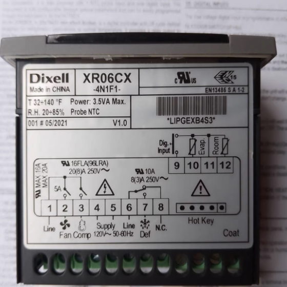Imported Elf Thermostat Dixell Model Xr06Cx-4N1F1 120V Voltage Original