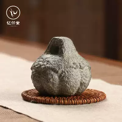 Recalling the creative personality of Wujinshi tea pet ornaments Boutique retro color-changing Tea play can raise money tea ceremony accessories