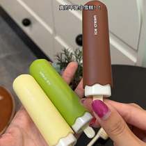 My brother almost ate it. Small ice cream folding toothbrush with small head for adults. Soft-bristled portable travel storage box.