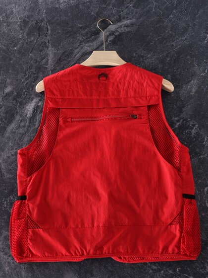 大码牛货！欧美机能风！户外登山网眼透气钓鱼马甲工装多口袋背心