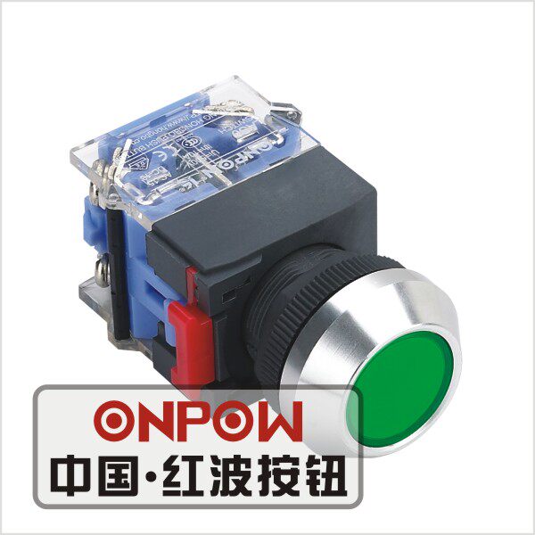 ONPOW中国红波按钮--圆形带灯按钮 LAS0-K-11D/