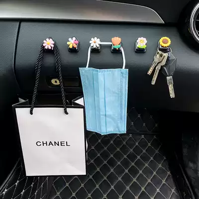 Car interior hook adhesive front row rear row creative cartoon cute car multi-function rear seat back small hook