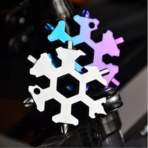 Multifunctional snowflake wrench edc socket wrench hexagon octagonal all-steel small plate hand portable universal tool card