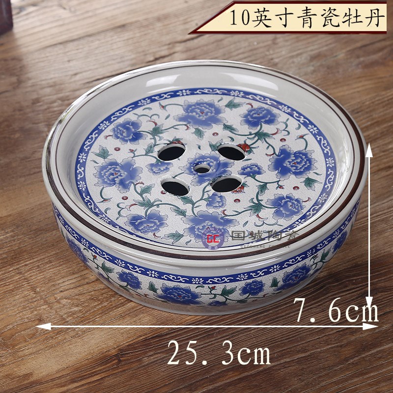 Tea tray was contracted household ceramic water storage type small circular congou storage small Tea sea porcelain trays