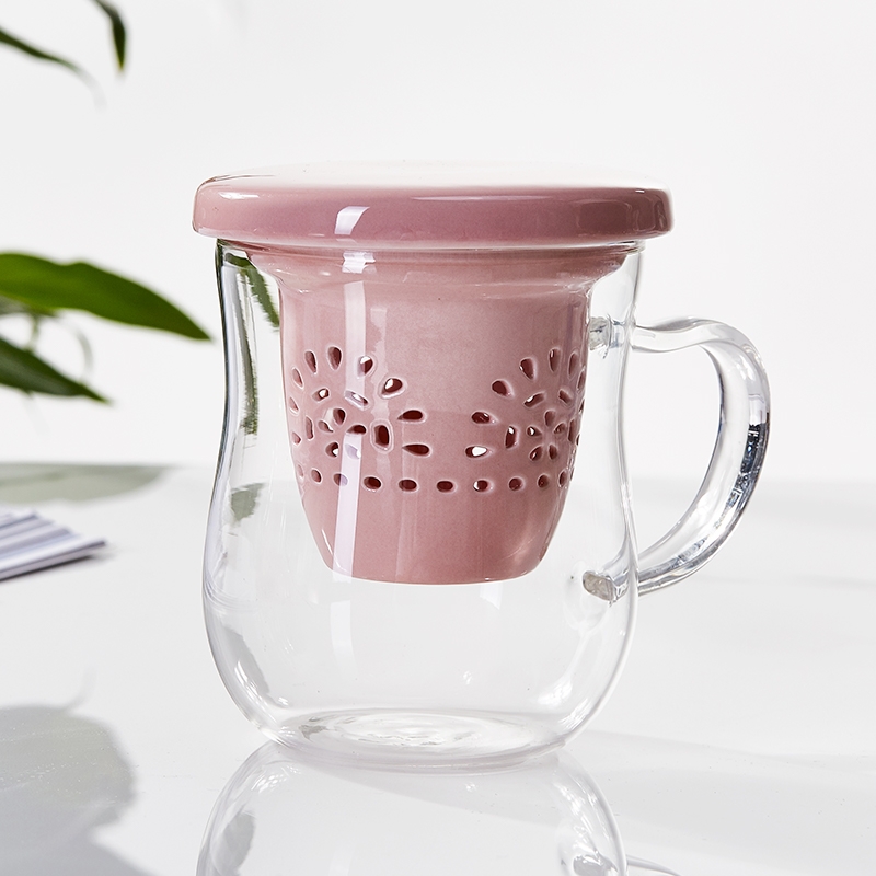 Heat resistant glass teapot kung fu tea set ceramic filter with tea home office take the teapot tea
