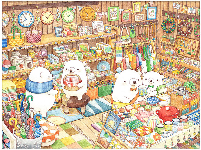 Spot Pintoto 3D-JP Plastic flat puzzle Mountain Saiki Yangzi grocery house 1200 pieces