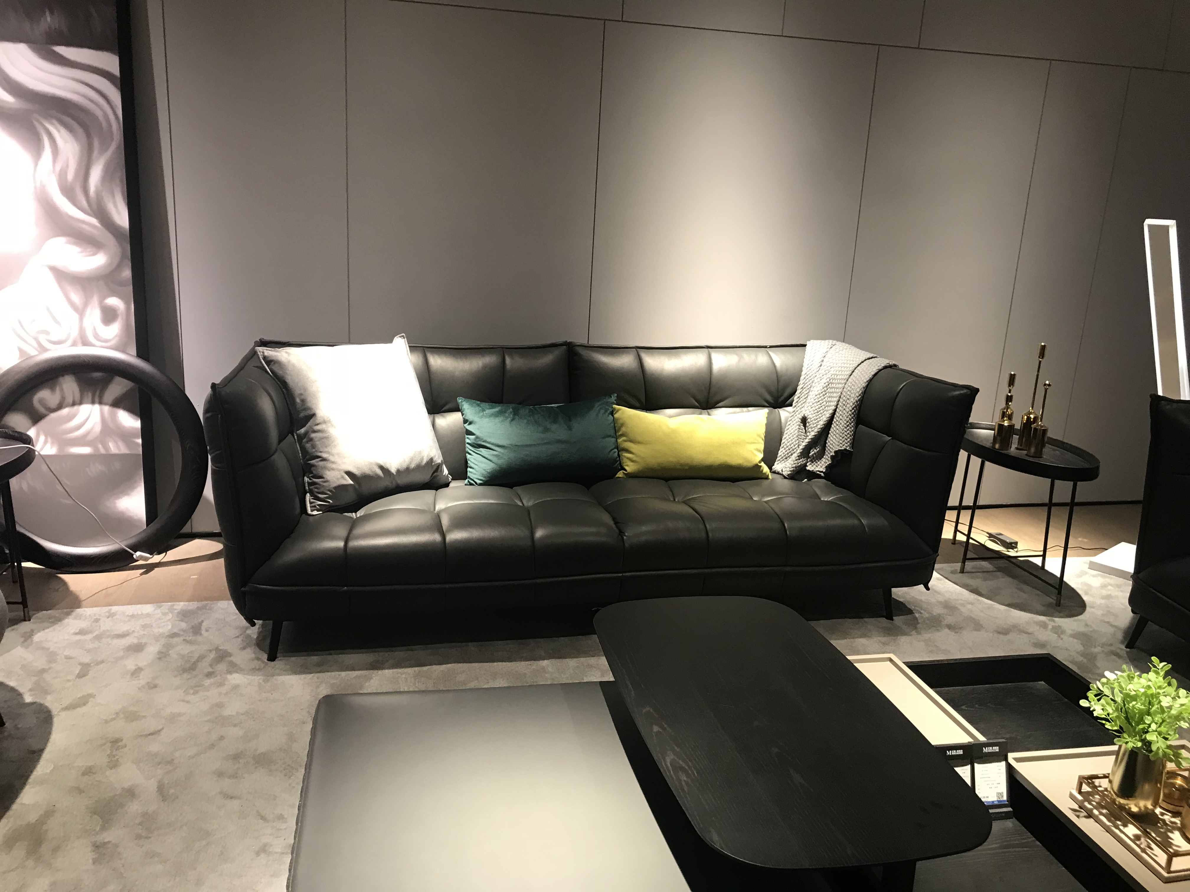 Chính hãng AF-S1901 nhập khẩu da bò cao cấp Ý kết hợp sofa cao cấp - Ghế sô pha sô pha