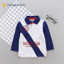 Tong Tai Spring Autumn Male Baby POLO Shirt Boy Long Sleeve Turnover T-shirt Outside Wearing t-shirt Shirt Sportswear Sportswear
