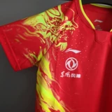 李宁 2022 детская униформа для соревнований по настольному теннису, топы, детская одежда с короткими рукавами, национальная форма для мужчин и женщин, спортивная, быстросохнущая