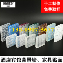 Acrylic Art Crystal Diamond Slate Advanced Casino Lobby Bar Screen Partition Background Decorative Light Panel