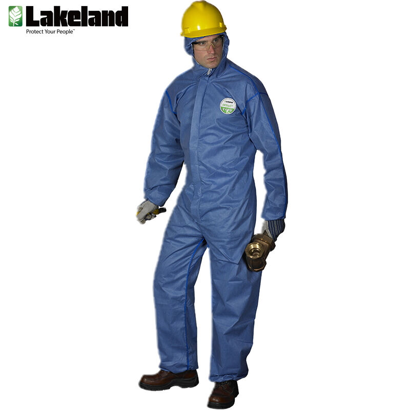 Lakeland protective suit ESB428 summer breathable dustproof industrial dust particles one-piece chemical protection suit blue